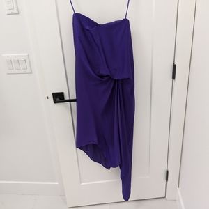 BCBG MaxAzria Strapless Purple Cocktail Dress